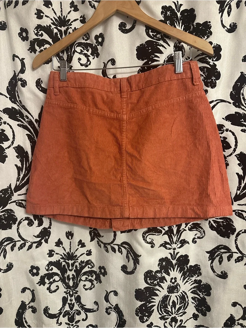 Free People Ray High Rise Corduroy Mini Skirt Pockets Buttons Size 10 NEW